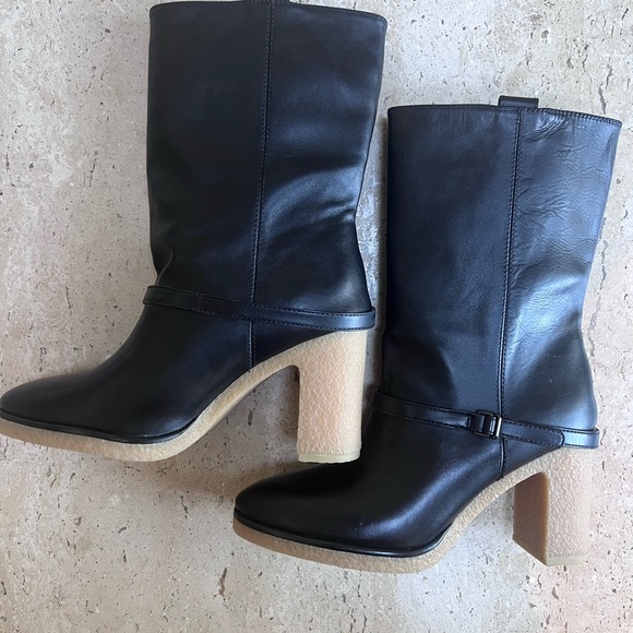 Franco Sarto Paxton Mid Shaft Leather Boots Women’s Size 9.5 MSRP 130 NEW - Picture 2 of 6